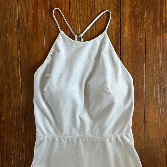 Jenny Yoo Bailey Velvet Halter Formal Dress‎ Whosper Blue Size 10 - Picture 2 of 7